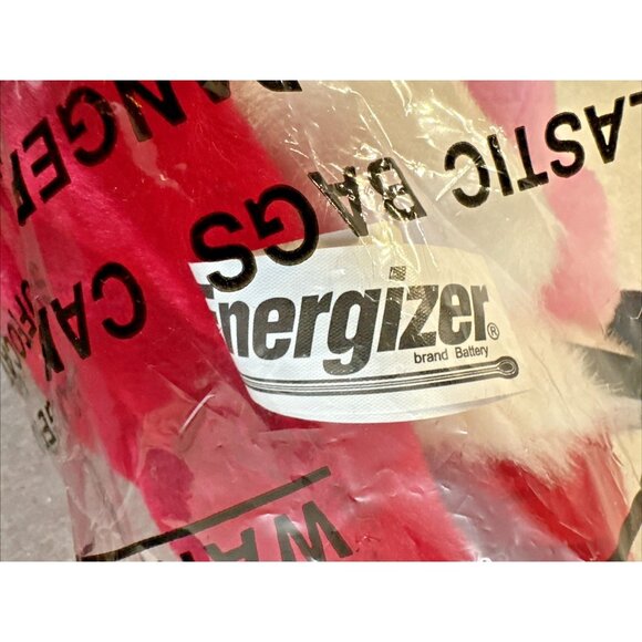 1993 Energizer Bunny Christmas Stocking 29” Plush w/ Santa Hat Sunglasses SEALED - Picture 7 of 7